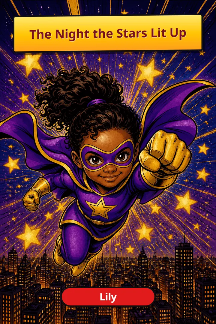 The Night the Stars Lit Up - personalized children’s book cover