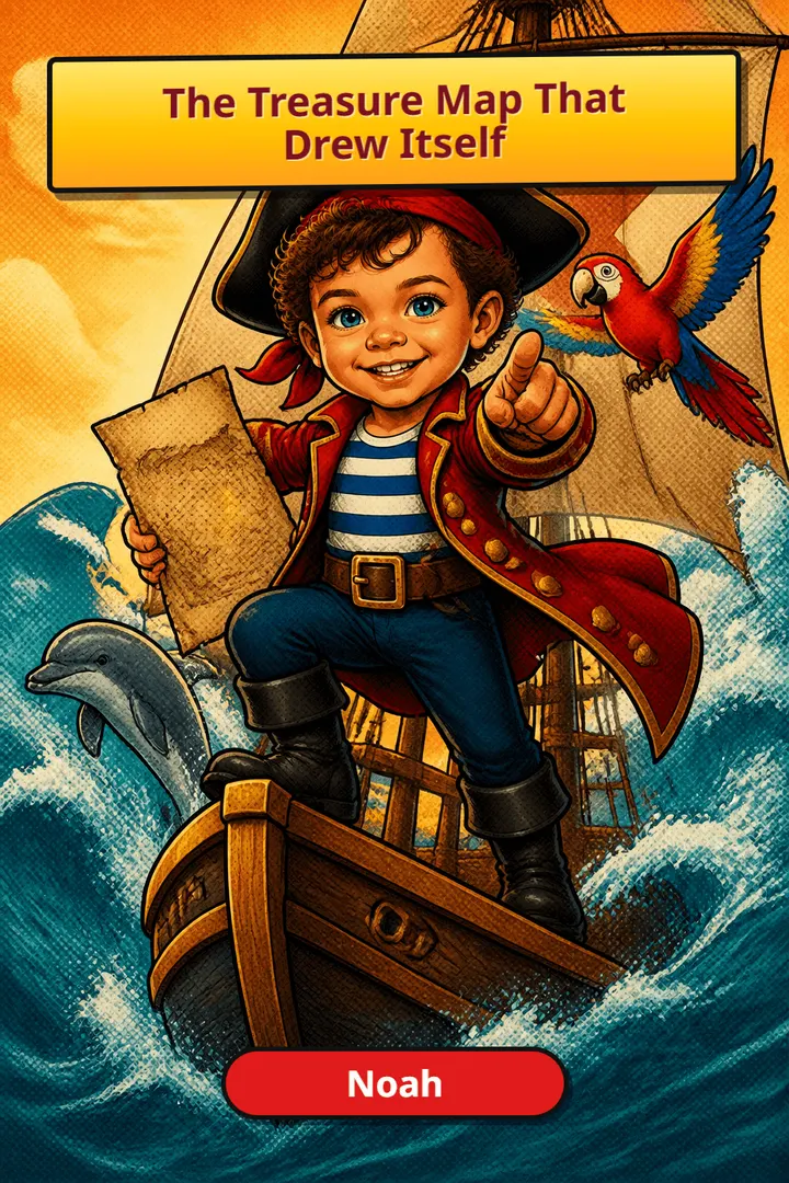 The Treasure Map That Drew Itself - personalized children’s book cover