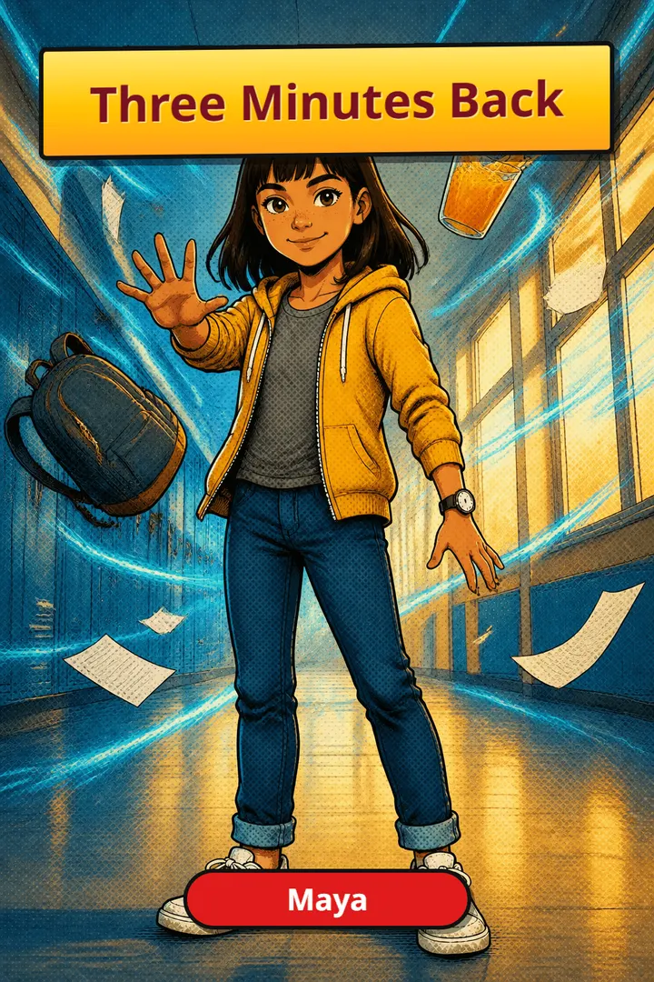 Three Minutes Back - personalized children’s book cover