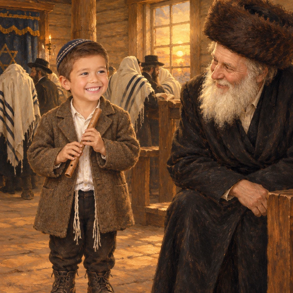 החליל של הילד/ה - כריכת ספר ילדים אישי