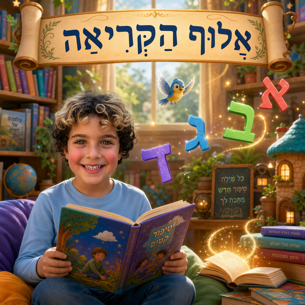 אלוף הקריאה - כריכת ספר ילדים אישי