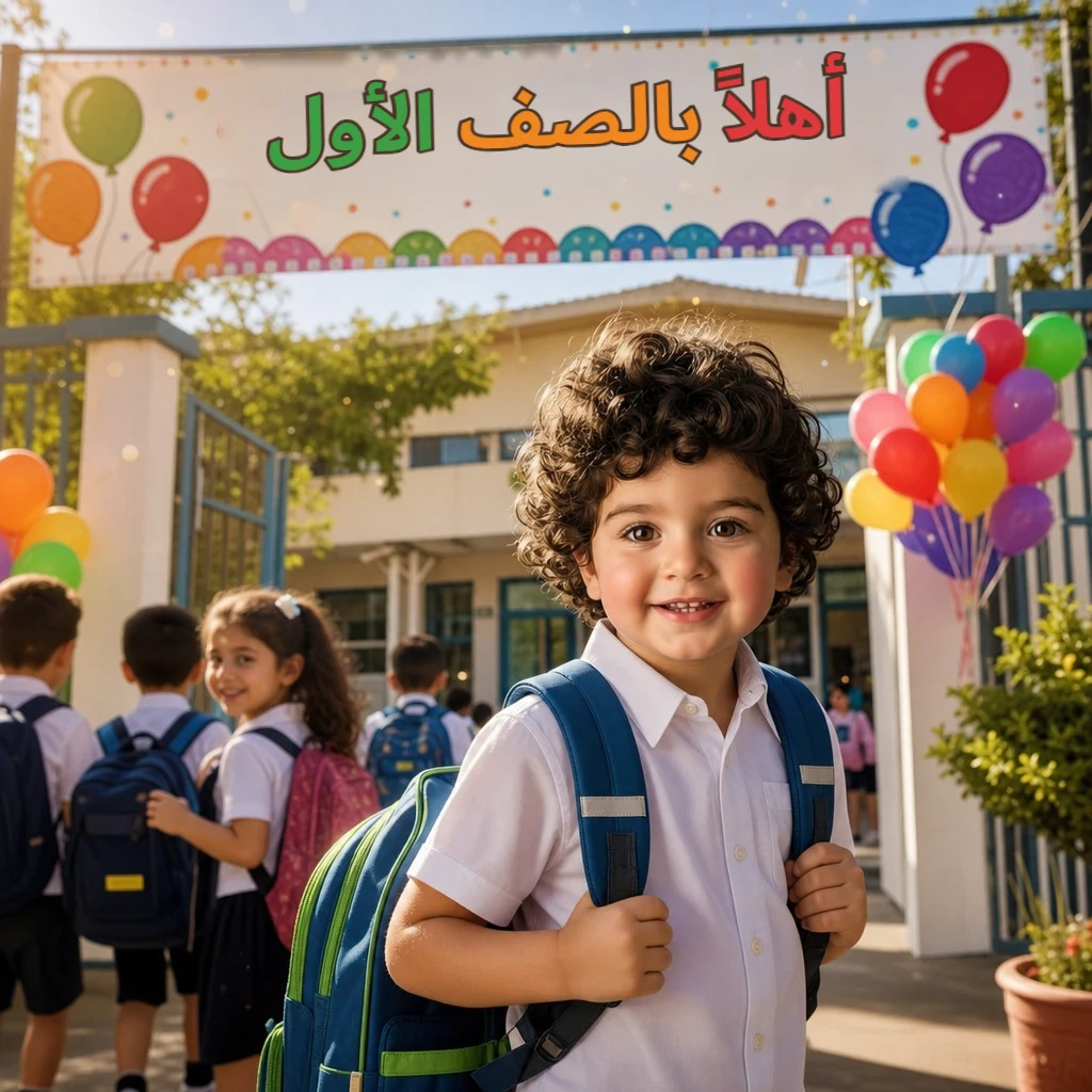أهلا بالصف الأول - غلاف كتاب أطفال شخصي