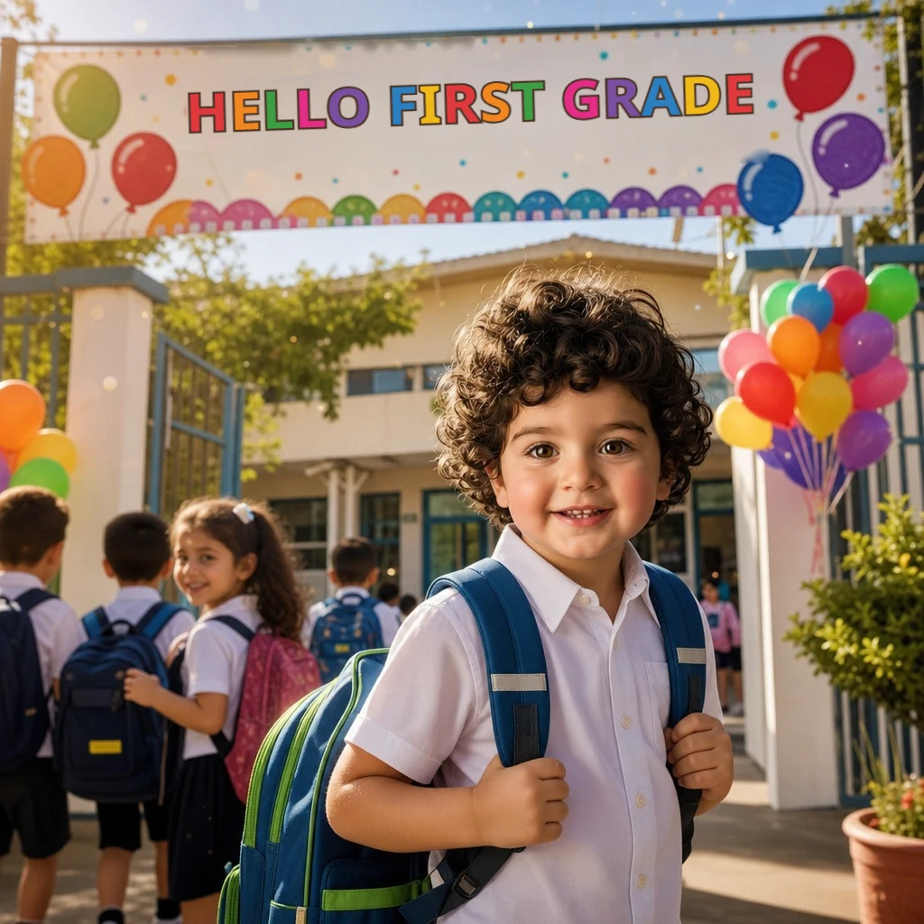 Hello, First Grade! - personalized children’s book cover