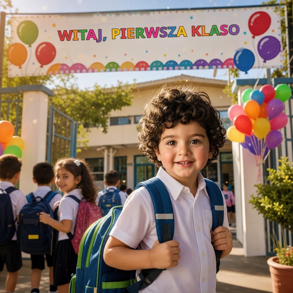 Witaj, pierwsza klaso! - okładka spersonalizowanej książki dla dzieci