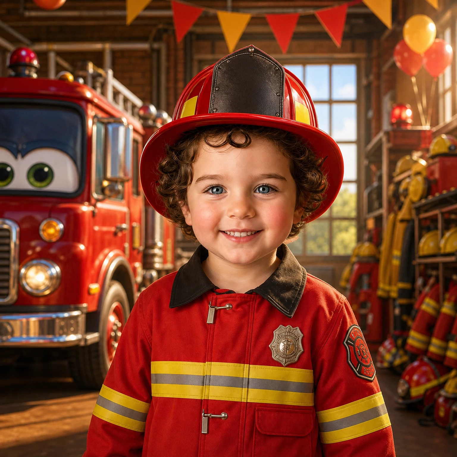 Der Feuerwehrheld - Cover eines personalisierten Kinderbuchs