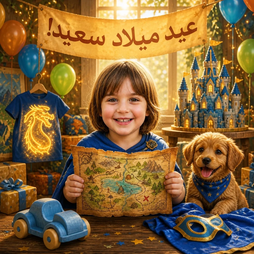 اليوم يوم ميلاد - غلاف كتاب أطفال شخصي