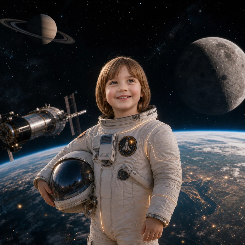 Der kleine Astronaut - Cover eines personalisierten Kinderbuchs