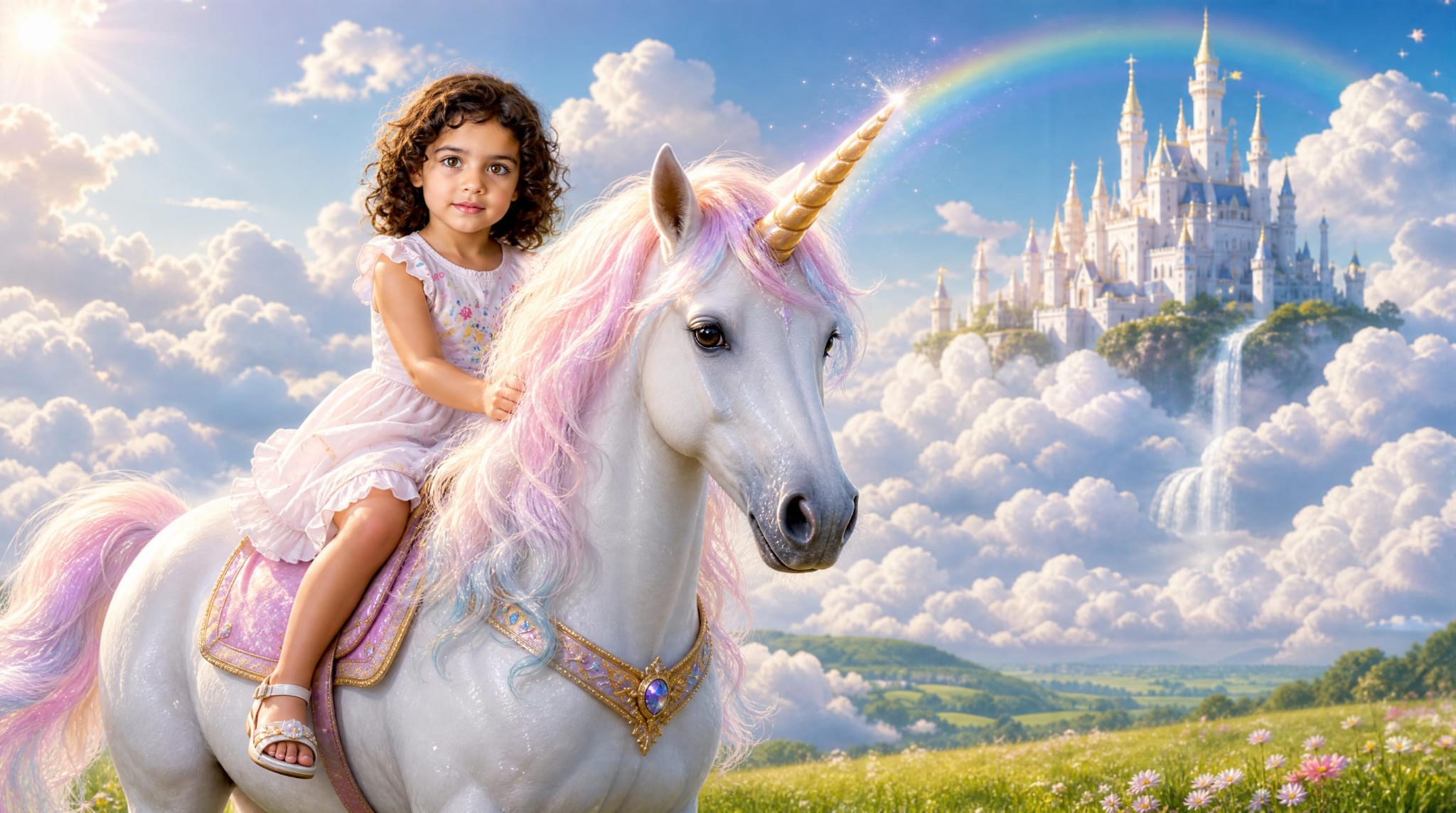 Feen und Einhorn - Cover eines personalisierten Kinderbuchs