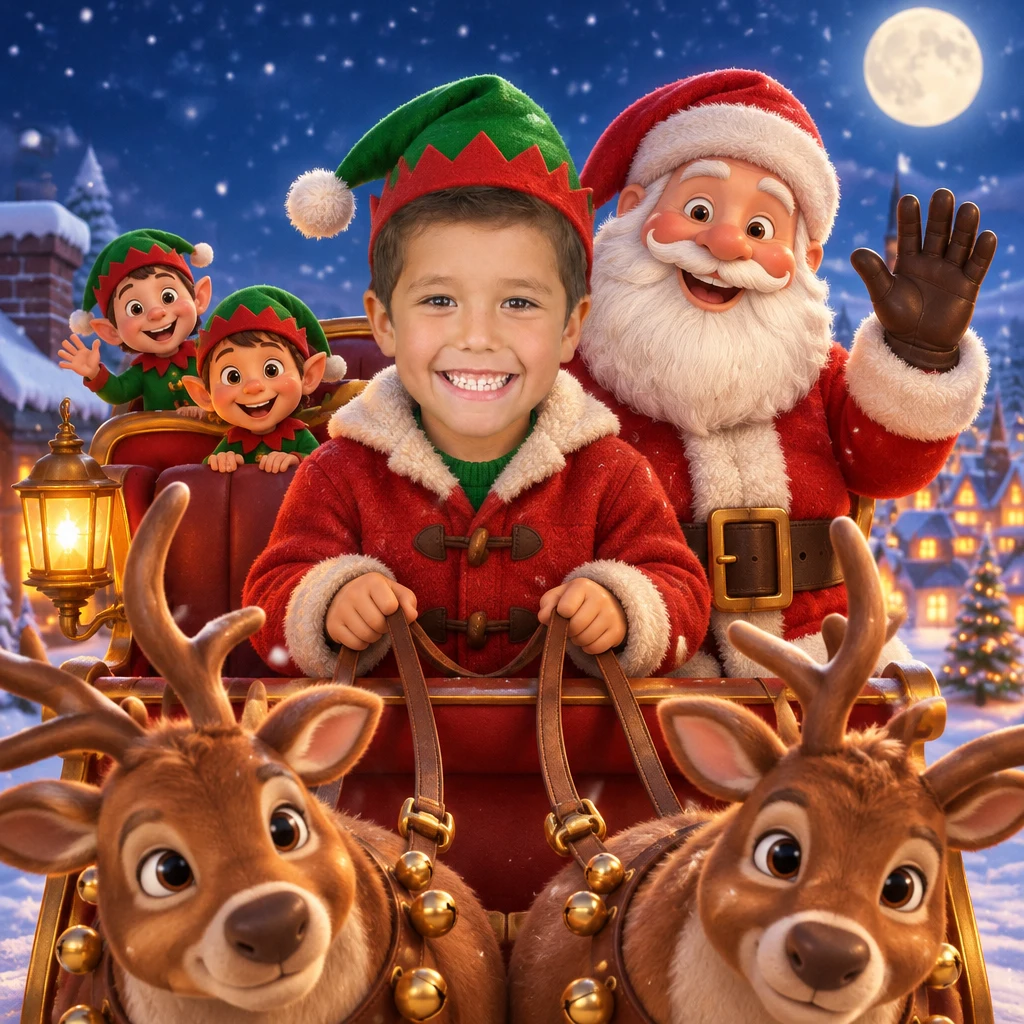 Santa's Little Helper - personalized children’s book cover